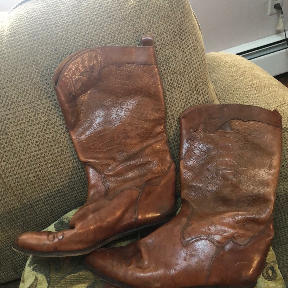 Cole Haan Rust leather boots